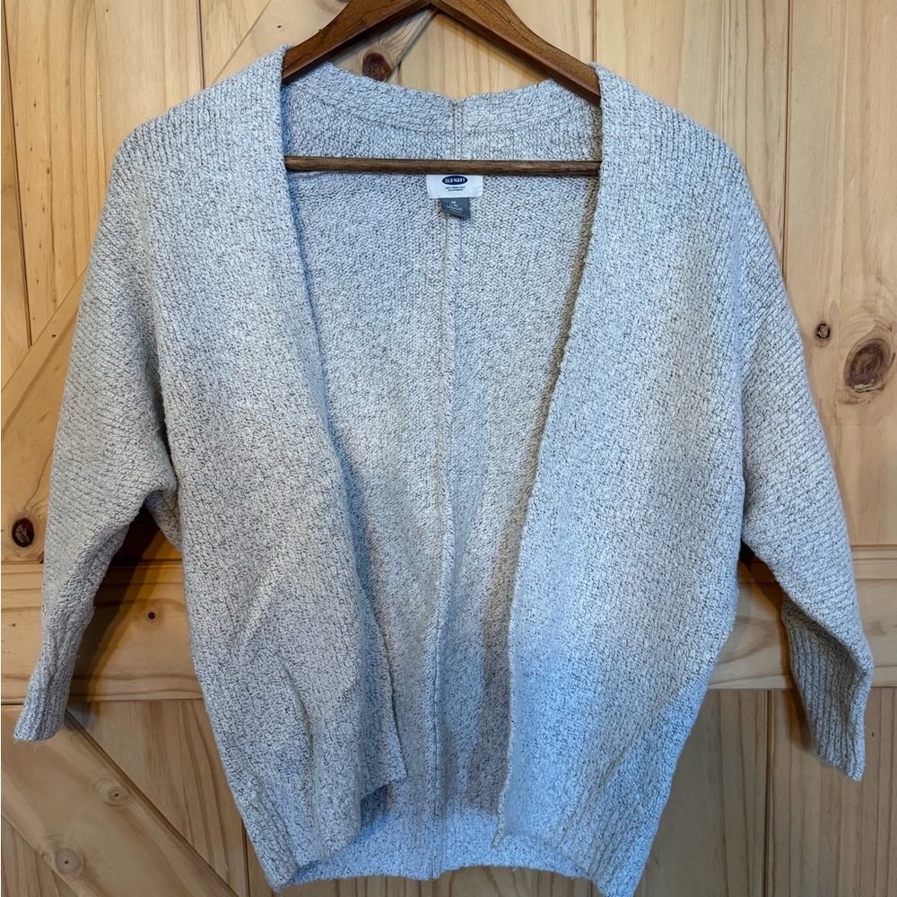 Old Navy Light Gray Open-Front Cardigan